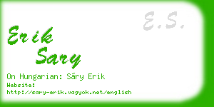 erik sary business card